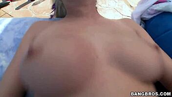 Amateur blonde endures a rough fuck with intense creampie.