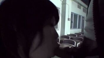 cum eating asian teen gives head