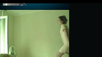 Russian teen in underwear on webcam