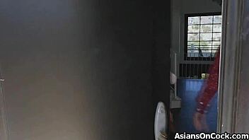 Cute Asian Teen Rides Huge Monster Cock with Intense Blowjob in Reality POV