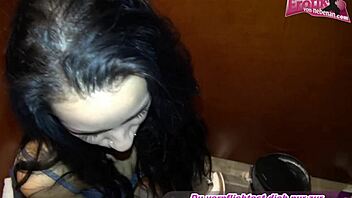 Close-up view of European amateur's anal exploration with young crossdresser