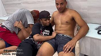 Brazilian amateur couples engage in a group sex swap