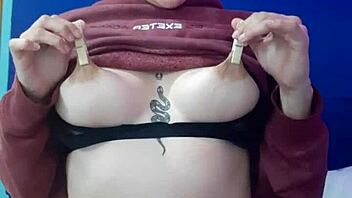 playing with my nipples for fun