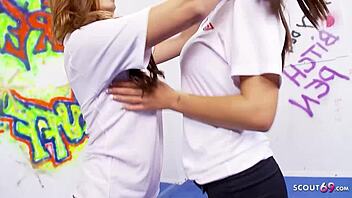 female football team dives into lesbian clit grinding after training. hot kisses and pussy play all night long! 🔥💋