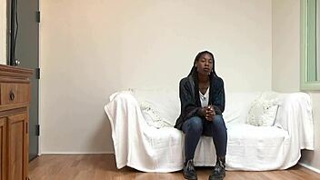 African beauty Raven May shows off her assets in POV casting video
