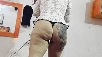 Discovering her cosplaying at home - A tantalizing display of curves and allure