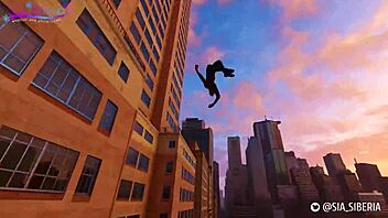 spider-man parody where sia siberia gets wild with big tits and monster cock at home