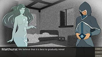 Hentai game comes to life in wax play and facial