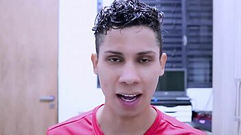 igor and j, the young brazilian gay guys, share an intimate moment together