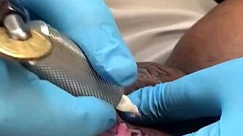 Tattoo appointment with a cute ebony teen 😊