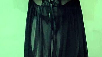 hey, check out this pretty shemale in lingerie, licking and fucking her ass in reality with transsexual cock solo fun