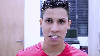 igor and j, the young brazilian gay guys, share an intimate moment together