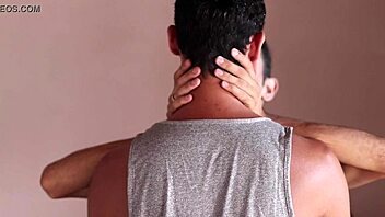 igor and j, the young brazilian gay guys, share an intimate moment together