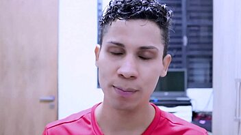 igor and j, the young brazilian gay guys, share an intimate moment together