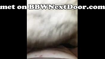 he drives her bbw pussy crazy with vibrator and cock