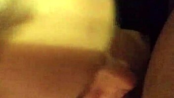 this dope whore is sucking that big black monster cock with her natural tits out