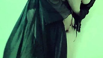 hey, check out this pretty shemale in lingerie, licking and fucking her ass in reality with transsexual cock solo fun