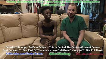Neighbor surprised by hidden camera during first gynecological exam with Dr. Tampa in Florida