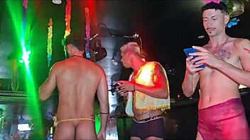 carnival warmup turns into a wild gay orgy with anal and creampie