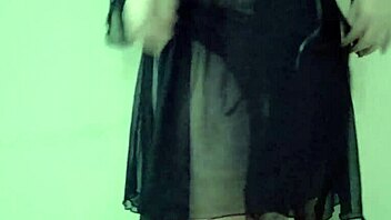 hey, check out this pretty shemale in lingerie, licking and fucking her ass in reality with transsexual cock solo fun