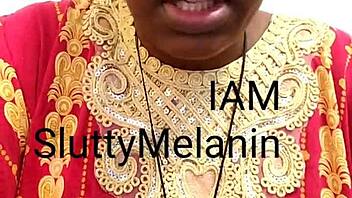 Ebony milf solo masturbation session