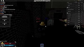 Animated domination in a rough Roblox sex game