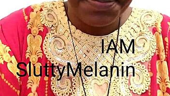 Ebony milf solo masturbation session