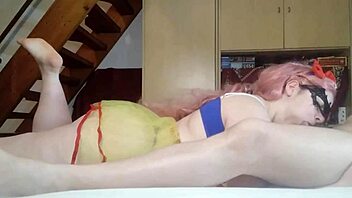 pinky snow white, are you ready for this sloppy domination