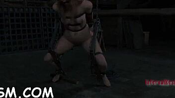 BDSM sex with a horny brunette
