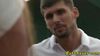 i watched this assfucked european teen get spitroasted with cum in mouth