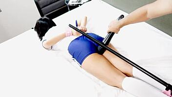 Japanese amateur beauty bound and teased in BDSM session