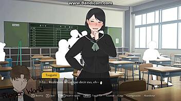tsugumi cheats on her boyfriend with her professor in ntr gameplay