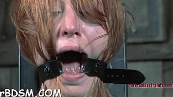 BDSM sex with a horny brunette
