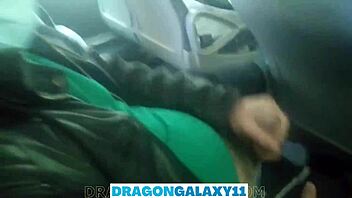 Amateur bus ride with a MILF friend giving a blowjob