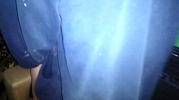 Latina couple pulls thong aside for sex.