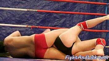 wanna see glamour babes wrestling and licking shaved pussies?