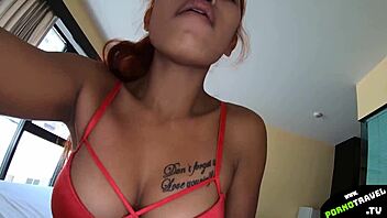 Slutty Asian wife rides hard and wild