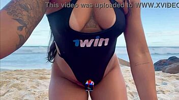 Indian beauty enjoys hardcore sex on the beach