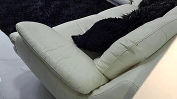 I caught my stepmom masturbating on the sofa.