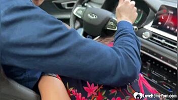 Uber driver joins boyfriend in fucking me