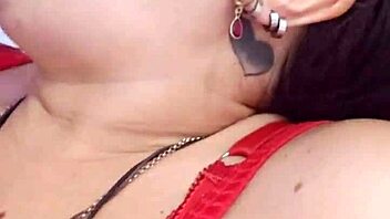 Brazilian beauty gives a handjob and deepthroat with a big dildo