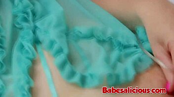 Curly Redhead Teen Masturbates Natural Tits with Dildo Intensely