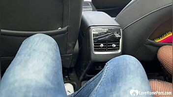 Uber driver joins boyfriend in fucking me