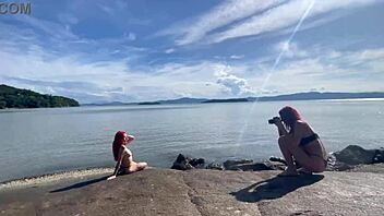 Teen 18+ With Small Natural Tits Plays With Balloon