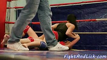 wanna see glamour babes wrestling and licking shaved pussies?