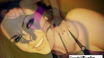 kendall performs a tease in nude solo scene