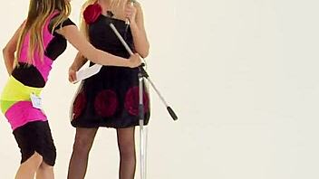 European beauties wrestle and pleasure each other in a hot 69 session