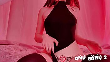 Asian girl uses electric dildo in ambiguous lighting