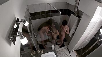 omg, caught ‘em on hidden cam havin’ a wild shower threesome with big tits!