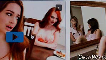 Masturbating Lesbian Stunner in Heels Gets Off Hard